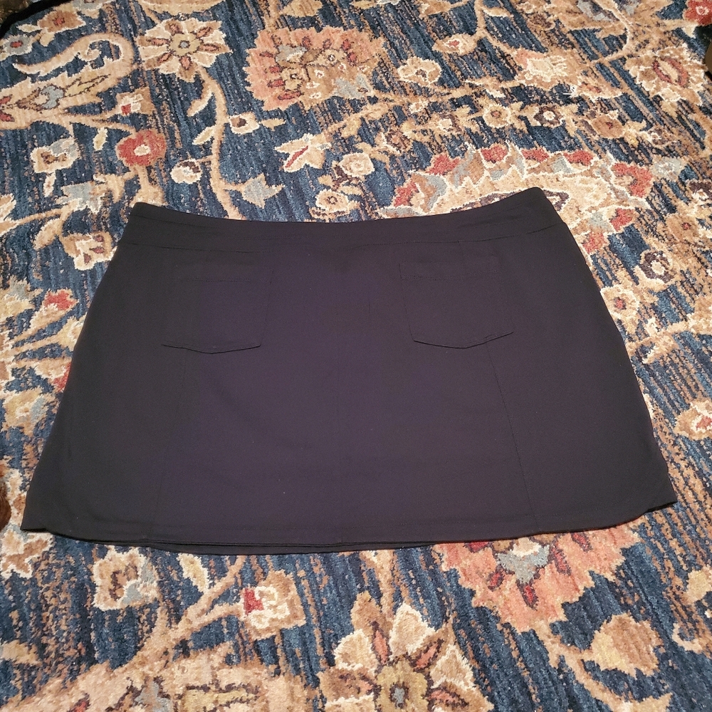 Athleta Black Athletic Mini Skort with Zip Pockets Sz XXL. - Picture 4 of 11